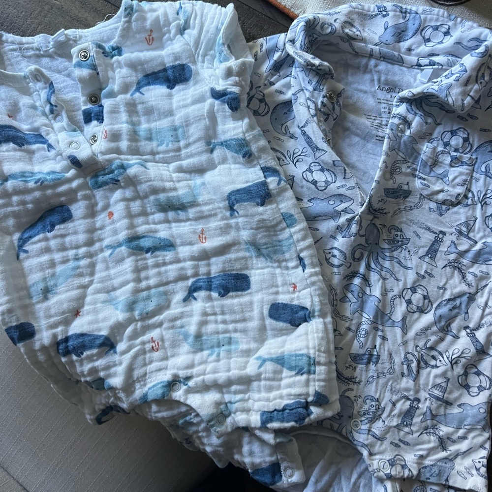 Two angel dear shorts romper